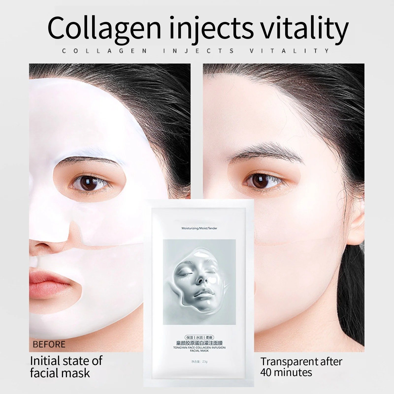 RDA Collagen AMPOULE FACIAL MASK Revitalizing & Moisturizing - Image 2