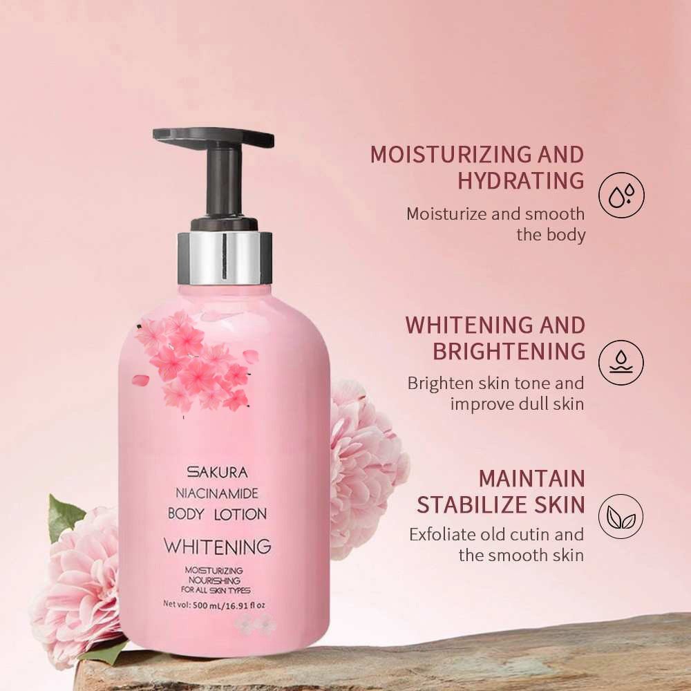 SAKURA NIACINAMIDE BODY LOTION WHITENING MOISTURIZING - Image 4