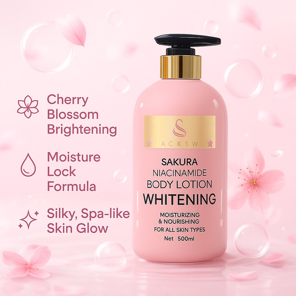 SAKURA NIACINAMIDE BODY LOTION WHITENING MOISTURIZING - Image 3