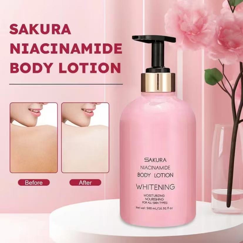 SAKURA NIACINAMIDE BODY LOTION WHITENING MOISTURIZING - Image 2