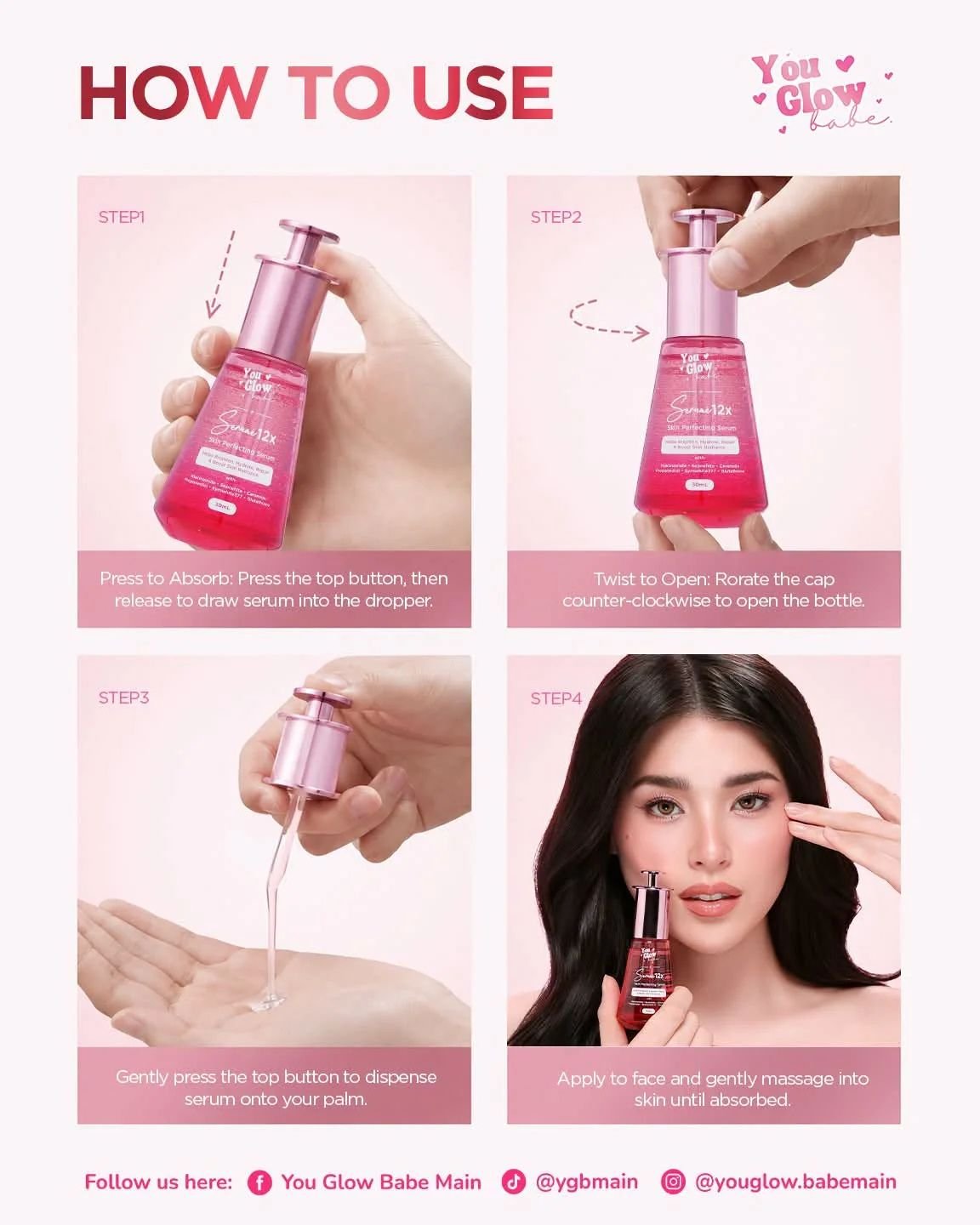 YOU GLOW BABE SERUME 12x SKIN PERFECTING SERUM 30 ML - Image 2